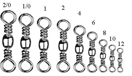 Dennett Black Barrell Swivels (Size 6)(10 Pack)