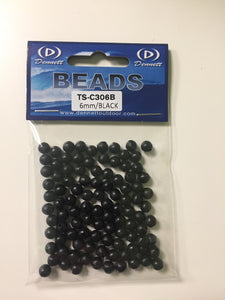 Dennett Beads (6mm/100 Pack)(Black)