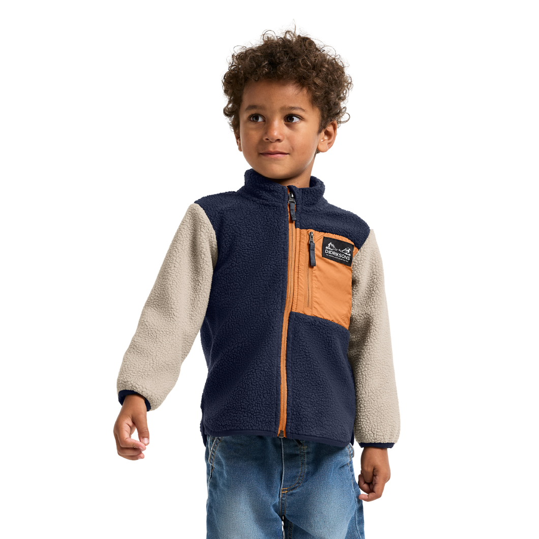 Didriksons Kids Anten Full Zip Fleece (Navy)(Ages 12m-10y)