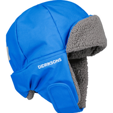 Load image into Gallery viewer, Didriksons Kids Biggles 6 Waterproof Cap (Caribbean Blue)(Ages 0-8)
