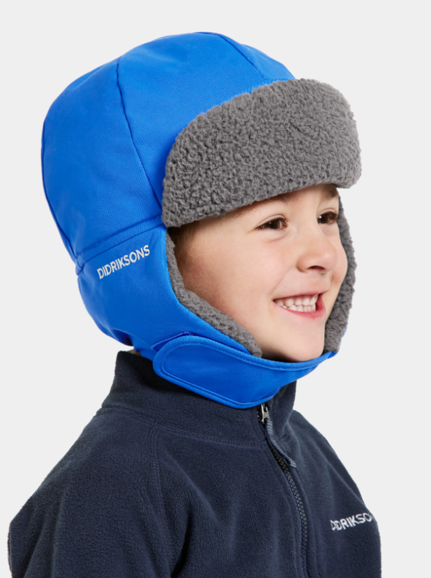 Didriksons Kids Biggles 6 Waterproof Cap (Caribbean Blue)(Ages 0-8)