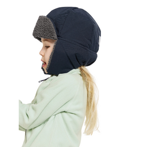 Didriksons Kids Biggles 6 Waterproof Cap (Navy)(Ages 0-8)