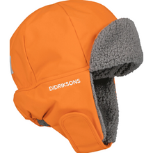 Load image into Gallery viewer, Didriksons Kids Biggles 6 Waterproof Cap (Orange Jam)(Ages 0-8)
