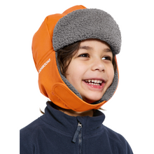 Load image into Gallery viewer, Didriksons Kids Biggles 6 Waterproof Cap (Orange Jam)(Ages 0-8)
