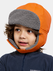 Didriksons Kids Biggles 6 Waterproof Cap (Orange Jam)(Ages 0-8)