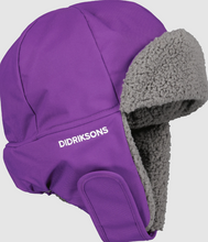 Load image into Gallery viewer, Didriksons Kids Biggles 6 Waterproof Cap (Royal Purple)(Ages 0-8)
