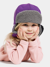 Load image into Gallery viewer, Didriksons Kids Biggles 6 Waterproof Cap (Royal Purple)(Ages 0-8)
