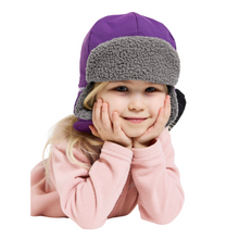 Load image into Gallery viewer, Didriksons Kids Biggles 6 Waterproof Cap (Royal Purple)(Ages 0-8)
