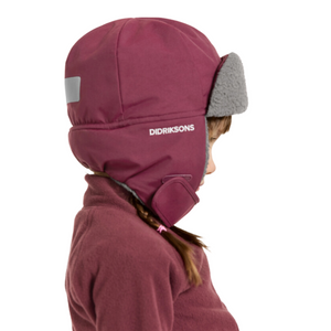 Didriksons Kids Biggles 6 Waterproof Cap (Rusty Wine)(Ages 0-8)