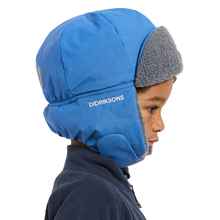 Load image into Gallery viewer, Didriksons Kids Biggles 6 Waterproof Cap (Sapphire Blue)(Ages 0-8)
