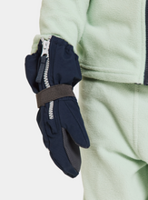 Load image into Gallery viewer, Didriksons Kids Biggles 7 Waterproof Zip Mittens (Navy)(Ages 0-6)
