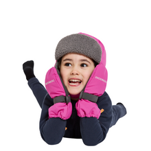 Load image into Gallery viewer, Didriksons Kids Biggles 7 Waterproof Zip Mittens (Plastic Pink)(Ages 0-6)
