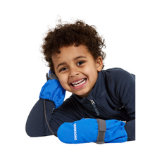 Load image into Gallery viewer, Didriksons Kids Biggles 7 Waterproof Zip Mittens (Caribbean Blue)(Ages 0-6)
