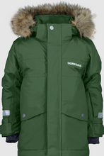 Load image into Gallery viewer, Didriksons Kids Bjarven 3 Waterproof Insulated Parka (Pine Green)(Ages 3-10)
