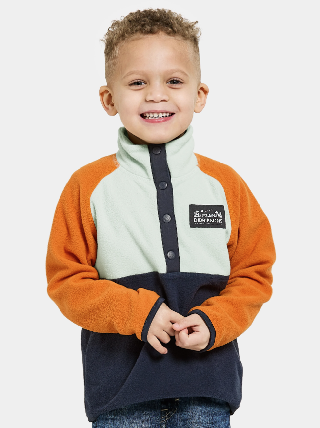 Didriksons Kids Monte 4 Half Snap Fleece (Navy)(Ages 1-10)