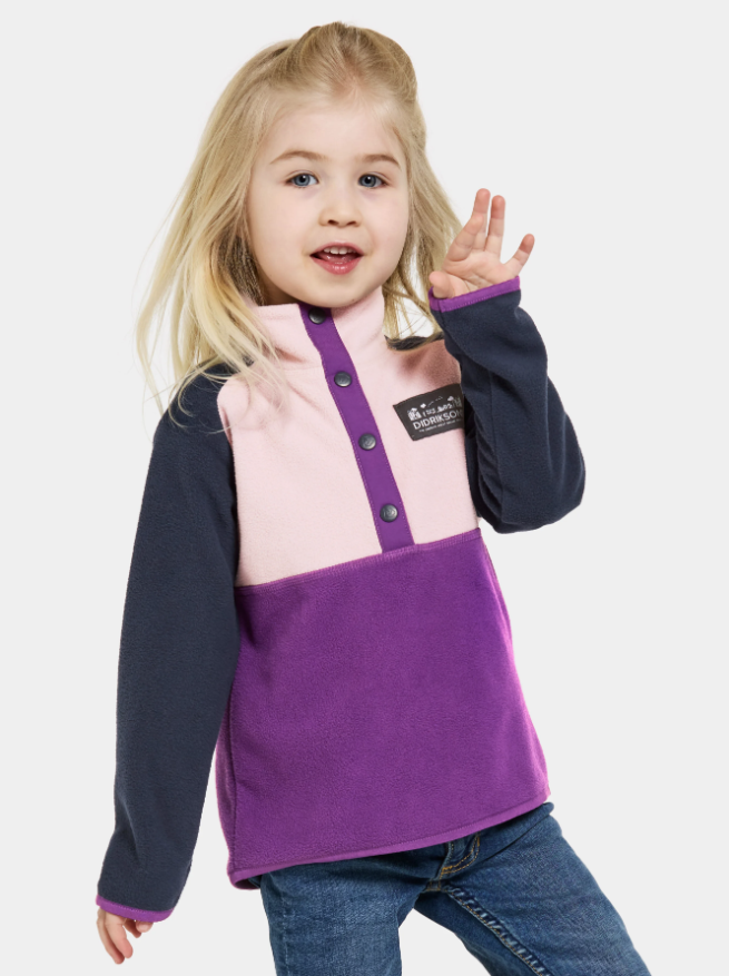 Didriksons Kids Monte 4 Half Snap Fleece (Royal Purple)(Ages 1-10)