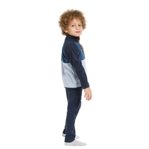 Didriksons Kids Monte 4 Half Snap Fleece Top (Cloud Blue)