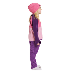 Didriksons Kids Monte 4 Half Snap Fleece Top (Light Heather Pink)