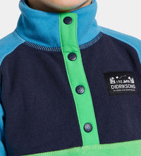 Load image into Gallery viewer, Didriksons Kids Monte 3 Half Button Fleece Top (Frog Green) Ages 1-10)
