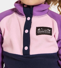 Load image into Gallery viewer, Didriksons Kids Monte 3 Half Button Fleece Top (Tulip Purple) (Ages 1-10)
