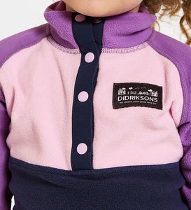 Didriksons Kids Monte 3 Half Button Fleece Top (Tulip Purple) (Ages 1-10)