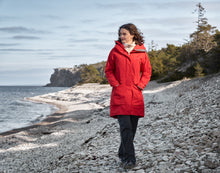Load image into Gallery viewer, Didriksons Women&#39;s Ilma 8 Waterproof Rain Coat (Pomme Red)
