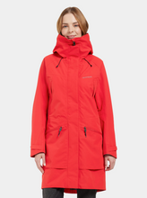 Load image into Gallery viewer, Didriksons Women&#39;s Ilma 8 Waterproof Rain Coat (Pomme Red)
