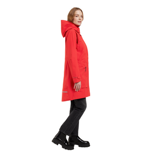 Didriksons Women's Ilma 8 Waterproof Rain Coat (Pomme Red)
