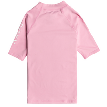 Load image into Gallery viewer, Roxy Kids Wholehearted UPF50 Short Sleeve Rash Vest (Prism Pink)
