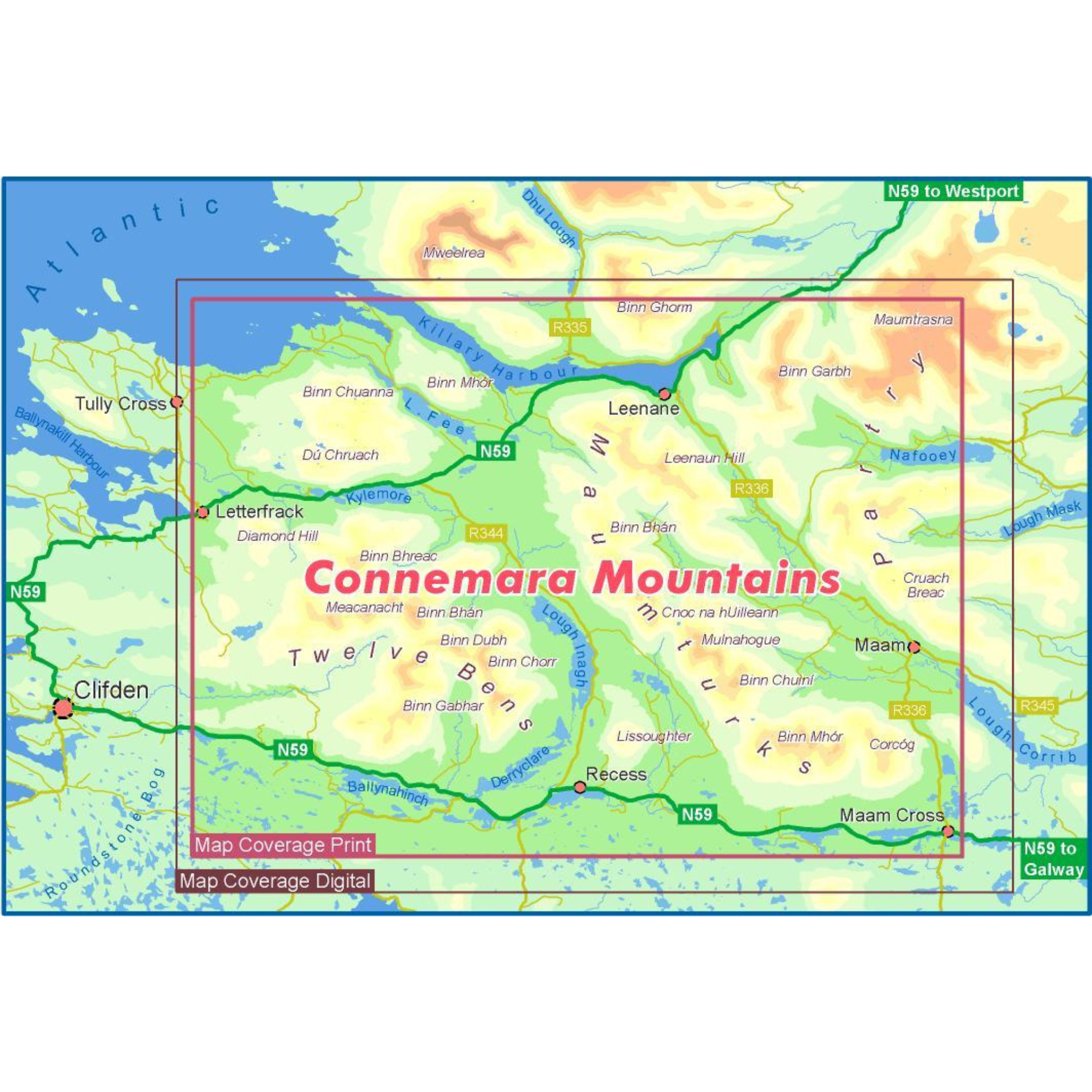 EastWest Mapping Connemara Mountains Paper Map (1:25,000)