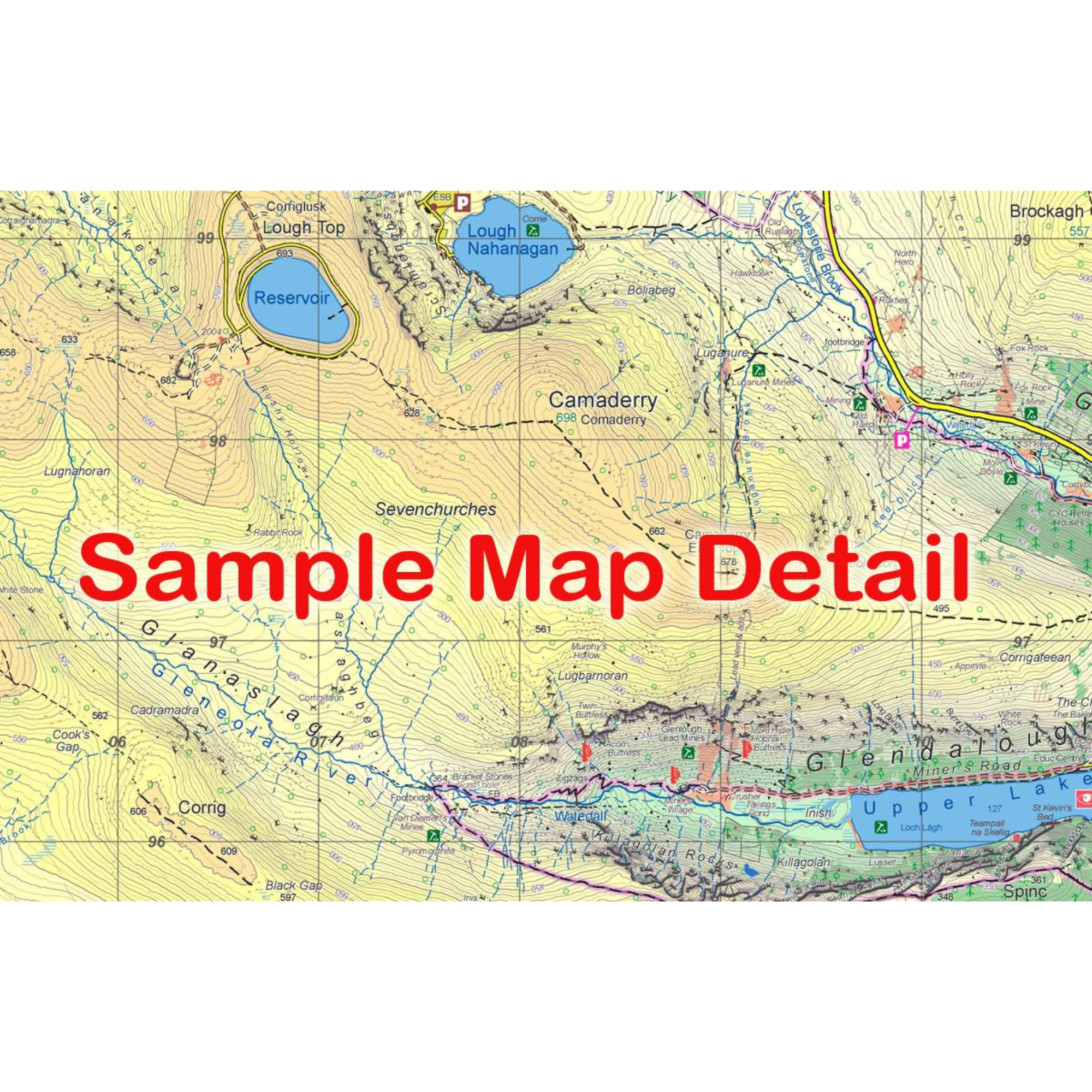 EastWest Mapping Lugnaquillla & Glendalough Paper Map (1:25,000)