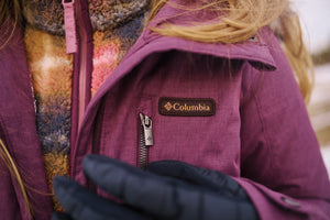 Columbia Women's West Bend Printed Sherpa Full Zip Fleece (Fig Omblur)