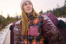 Load image into Gallery viewer, Columbia Women&#39;s West Bend Printed Sherpa Full Zip Fleece (Fig Omblur)
