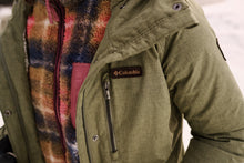 Load image into Gallery viewer, Columbia Women&#39;s West Bend Printed Sherpa Full Zip Fleece (Fig Omblur)
