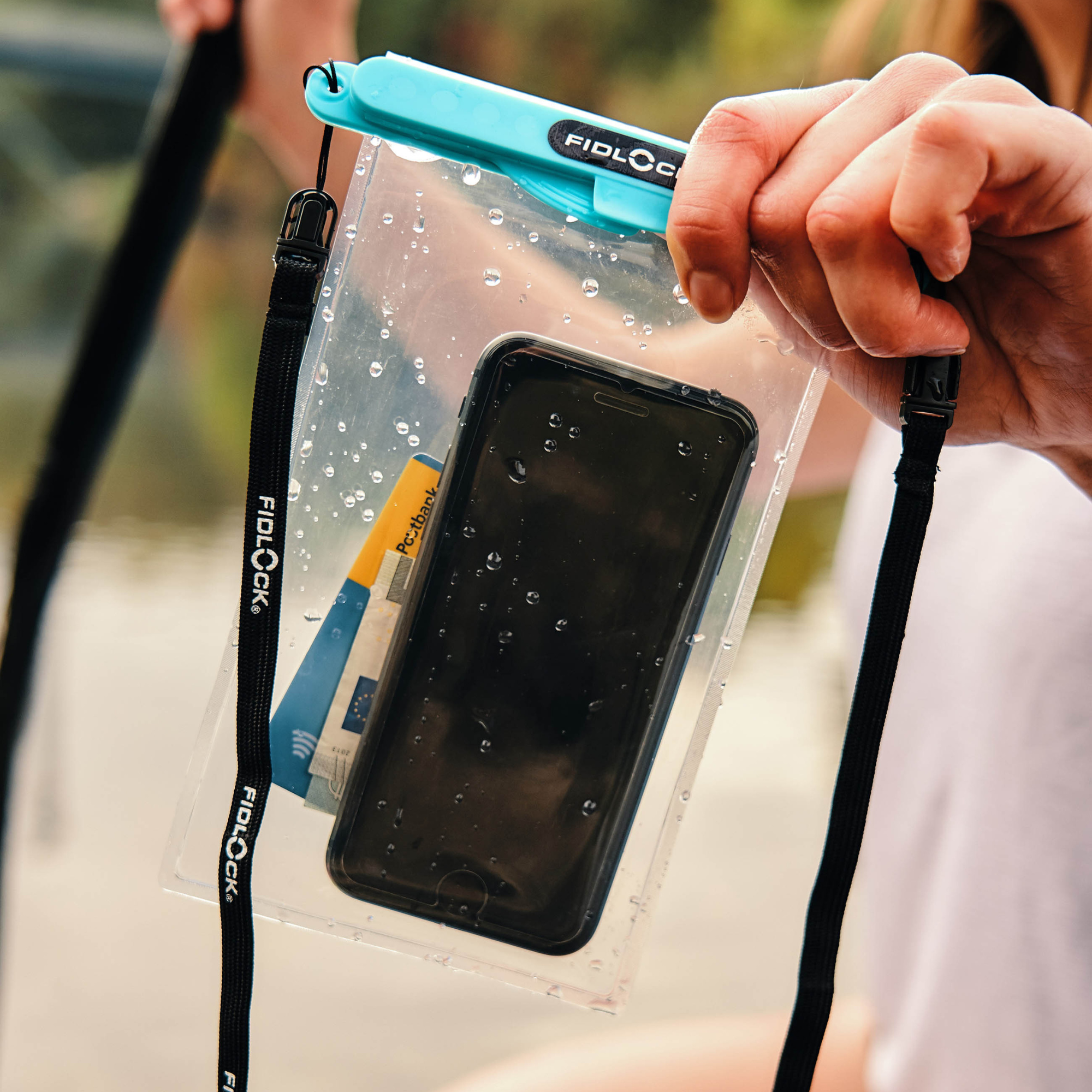 Fidlock Hermetic Medium Dry Bag (Transparent Petrol)