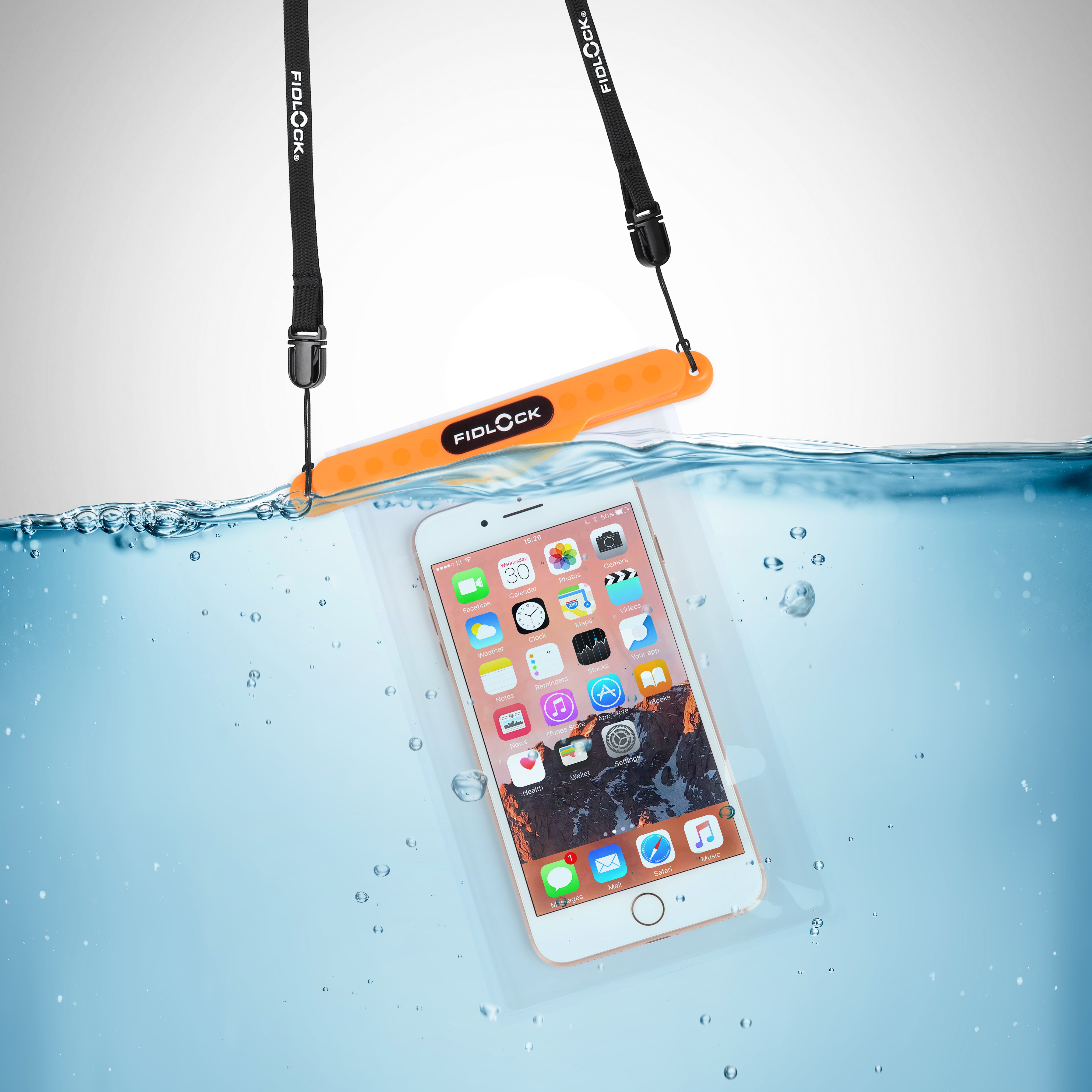 Fidlock Hermetic Medium Dry Bag (Transparent Orange)