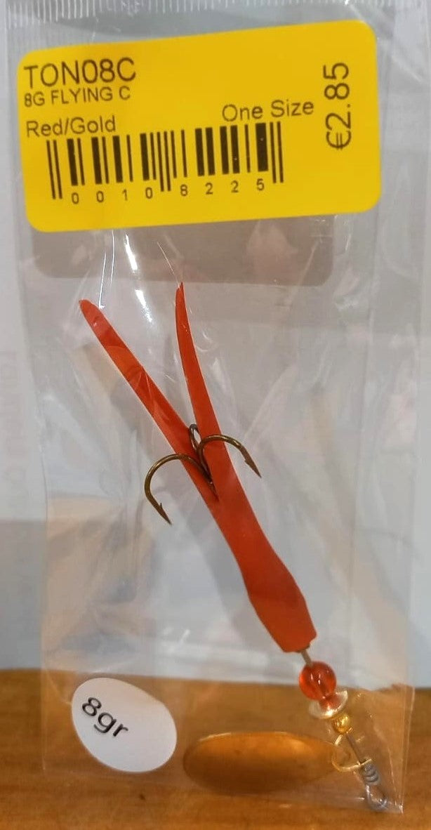 Flying C Spinning Lure (8g Red/Gold)