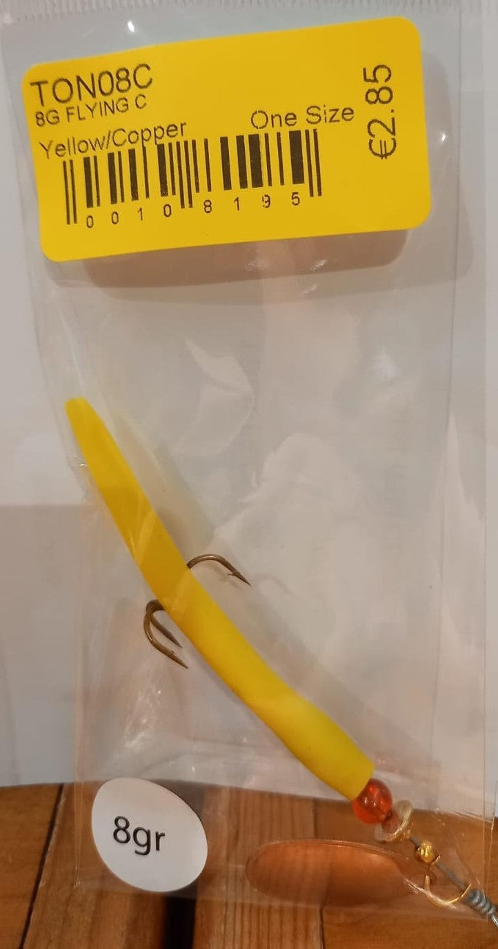 Flying C Spinning Lure (8g Yellow/Copper)