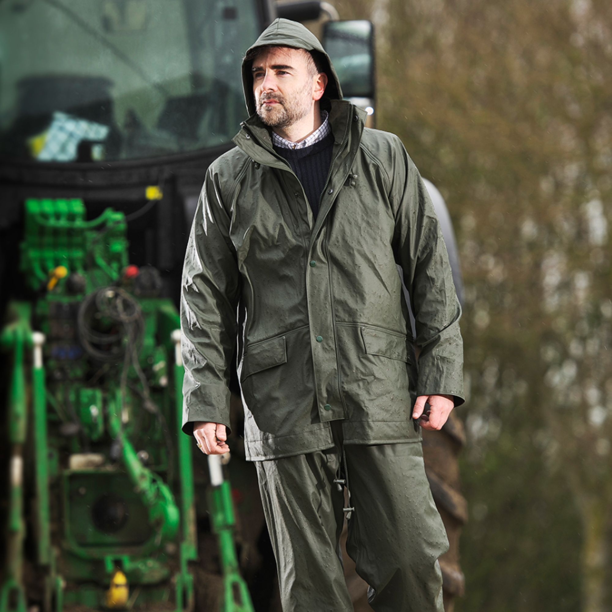 Fortress Flex Unisex Waterproof Trousers Olive 920-AW12