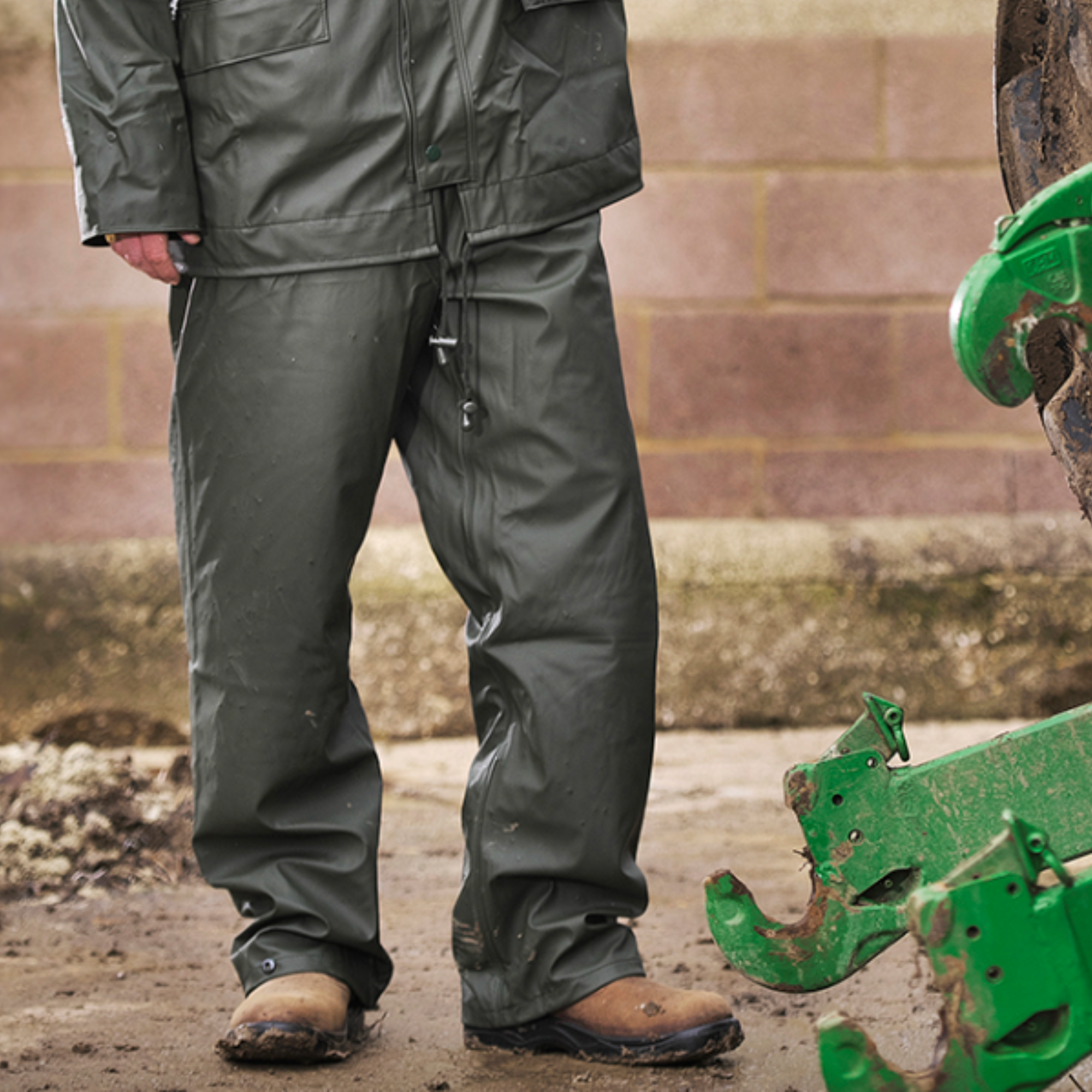Fortress Flex Unisex Waterproof Trousers Olive 920-AW12