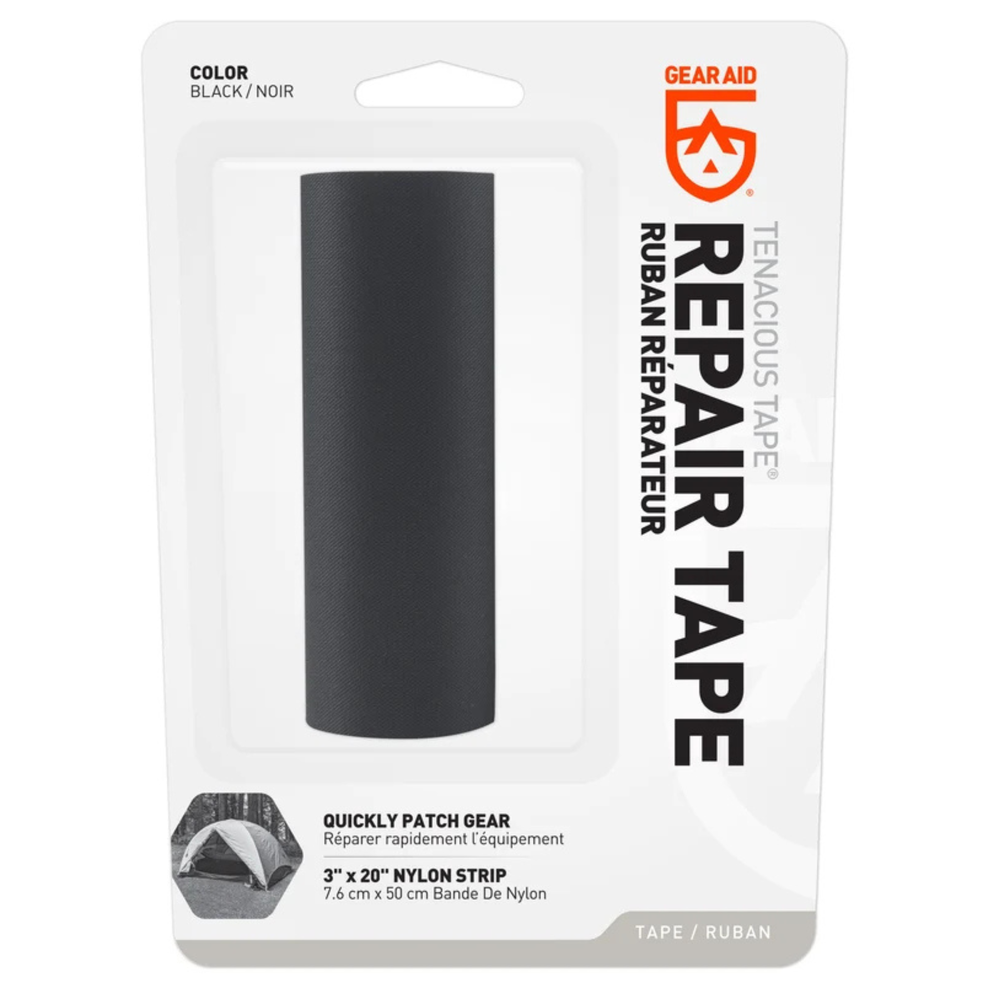 Gear Aid Tenacious Tape Repair Tape Black Nylon 10689-GA