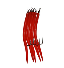 Load image into Gallery viewer, Gowen &amp; Bradshaw Connemara Rubber Eels (Size 10/0)(Red)(5 Pack)
