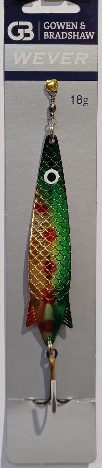 Gowen & Bradshaw Tobix Wever Spoon Metal Lure (18g)(Green/Gold)