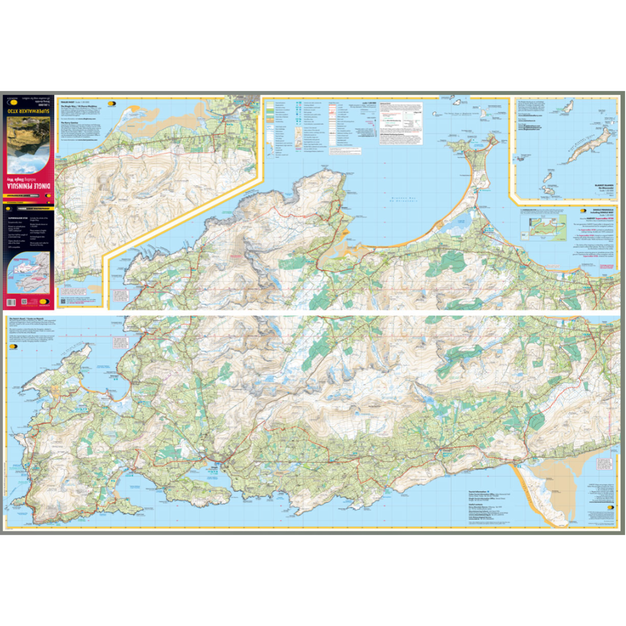 Harvey Dingle Peninsula including Dingle Way Superwalker XT30 Map 1:30,000 HDINGLEPEN