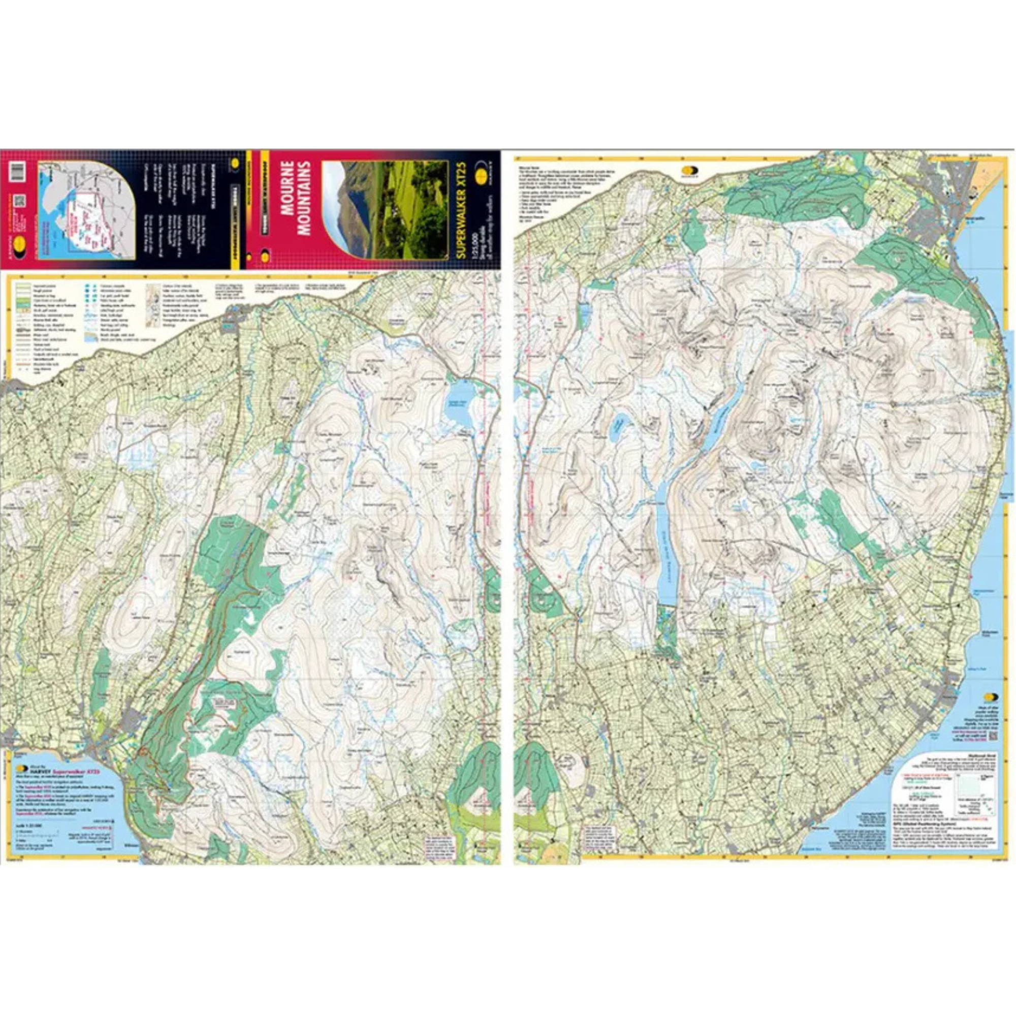 Harvey Mourne Mountains Superwalker XT25 Map (1:25,000)
