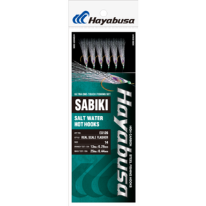 Hayabusa Real Minnow 6 Hook Rig (Size JP14)(Real Scale Flasher)
