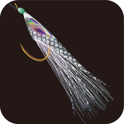 Hayabusa Real Minnow 6 Hook Rig (Size JP14)(Real Scale Flasher)