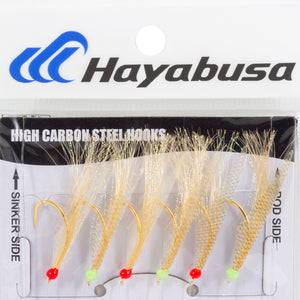 Hayabusa Sabiki Flasher 6 Hook Rig (Size JP14)(Golden Flasher)