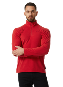 Helly Hansen Men's Daybreaker Polartec 100 Half Zip Fleece Top (Red)