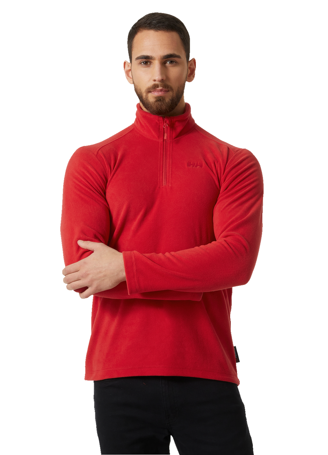 Helly Hansen Men's Daybreaker Polartec 100 Half Zip Fleece Top (Red)